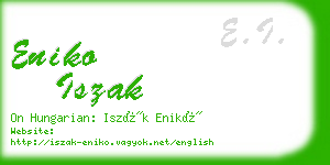 eniko iszak business card